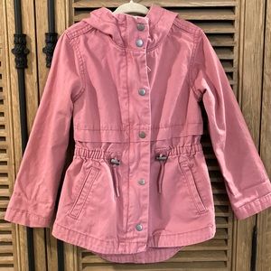 Lightweight dusty rose cargo jacket